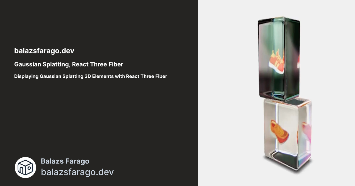 Gaussian Splatting, React Three Fiber